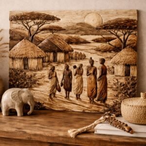 Banana Fiber Art – "Village Echoes"