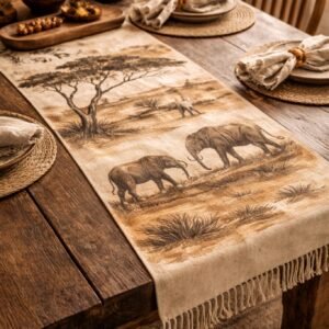 Canvas Table Runner / Wall Hanging – "Canvas Safari"