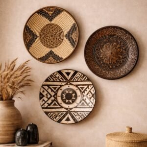 Decorative Wall Plates Set – "Tribal Harmony"