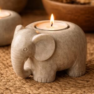 Soapstone Candle Holder – "Gentle Giant"