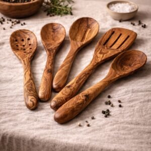 Wild Olive Wood Cooking Utensils – "Sacred Olive"